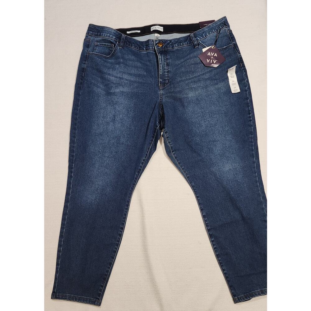 AVA & VIV Women's mid rise skinny size 24 W44''x L39''